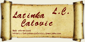 Latinka Ćalović vizit kartica